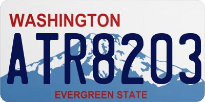 WA license plate ATR8203
