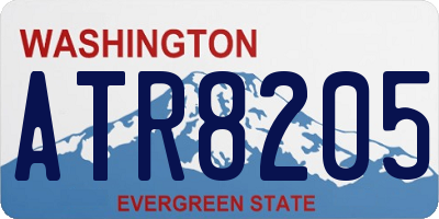 WA license plate ATR8205