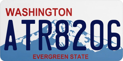 WA license plate ATR8206