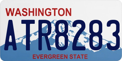 WA license plate ATR8283