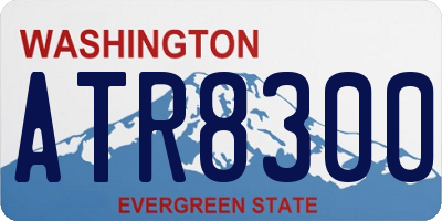 WA license plate ATR8300