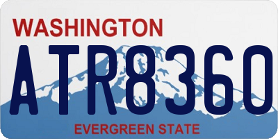 WA license plate ATR8360