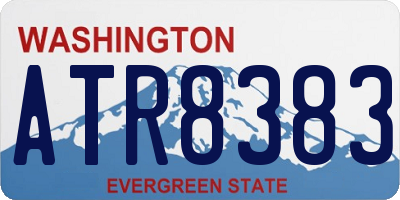 WA license plate ATR8383