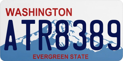 WA license plate ATR8389