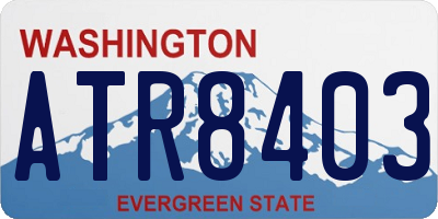 WA license plate ATR8403