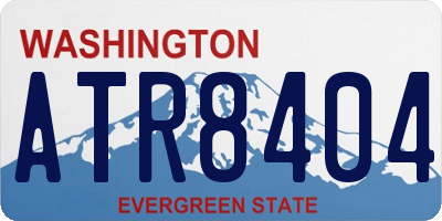 WA license plate ATR8404
