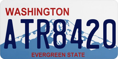 WA license plate ATR8420