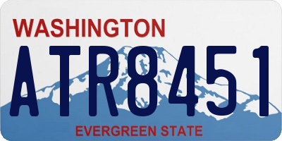 WA license plate ATR8451