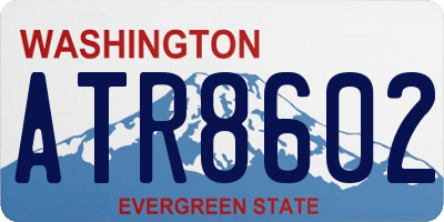 WA license plate ATR8602