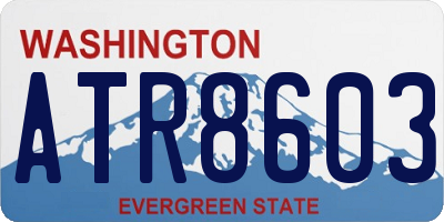 WA license plate ATR8603