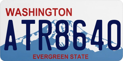 WA license plate ATR8640