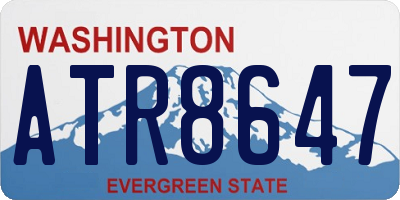 WA license plate ATR8647