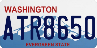 WA license plate ATR8650