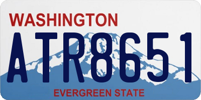 WA license plate ATR8651