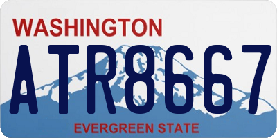 WA license plate ATR8667