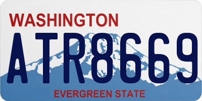 WA license plate ATR8669