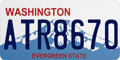 WA license plate ATR8670