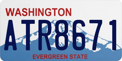 WA license plate ATR8671