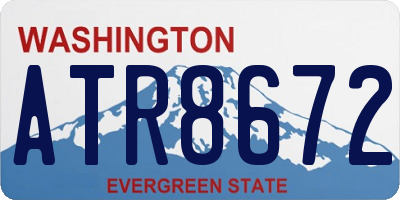 WA license plate ATR8672