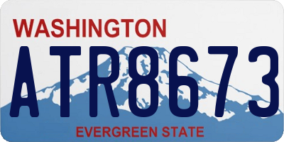 WA license plate ATR8673