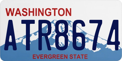 WA license plate ATR8674