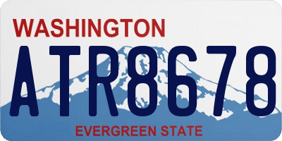 WA license plate ATR8678