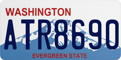 WA license plate ATR8690