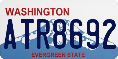 WA license plate ATR8692