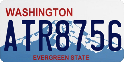 WA license plate ATR8756