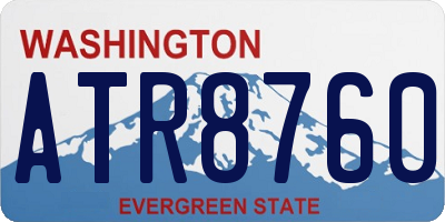 WA license plate ATR8760