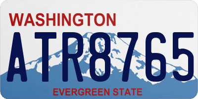 WA license plate ATR8765