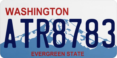 WA license plate ATR8783