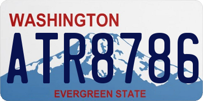 WA license plate ATR8786