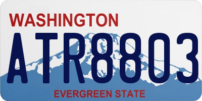 WA license plate ATR8803