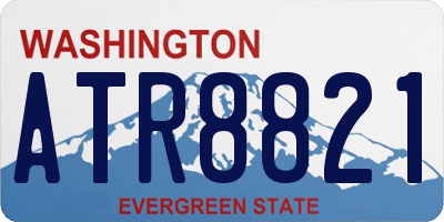 WA license plate ATR8821