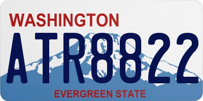WA license plate ATR8822