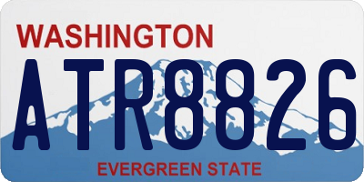 WA license plate ATR8826