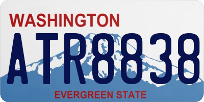 WA license plate ATR8838