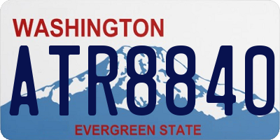 WA license plate ATR8840