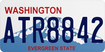 WA license plate ATR8842