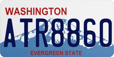 WA license plate ATR8860