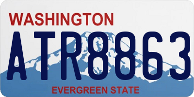 WA license plate ATR8863