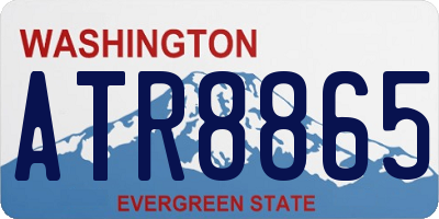 WA license plate ATR8865