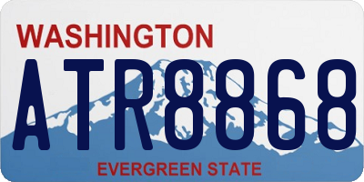 WA license plate ATR8868