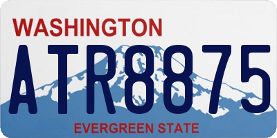 WA license plate ATR8875