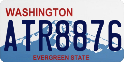 WA license plate ATR8876