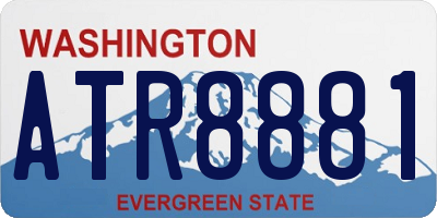 WA license plate ATR8881