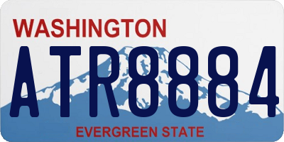 WA license plate ATR8884