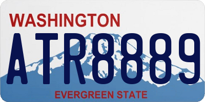 WA license plate ATR8889