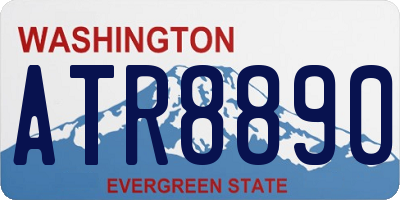 WA license plate ATR8890